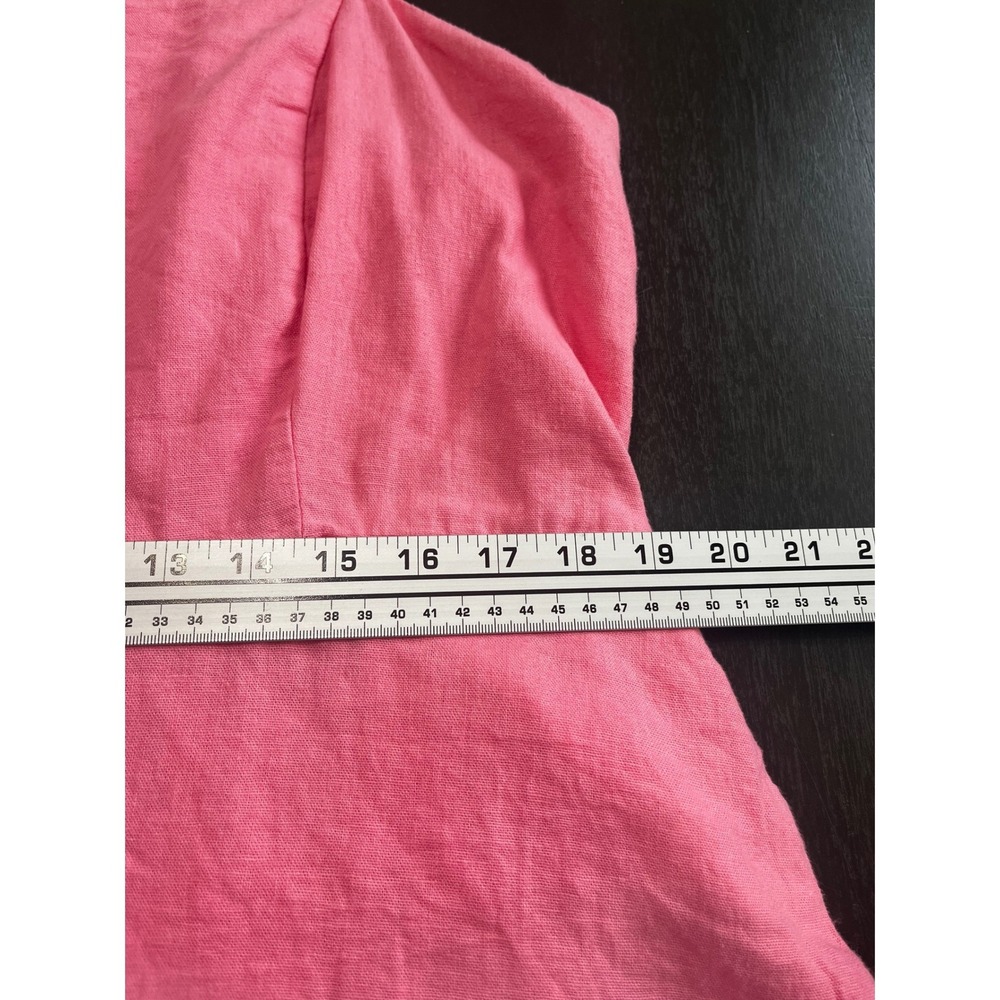 Old Navy Pink Linen Blend Tie Strap Smocked Mini Dress XXL Tall Womens - Picture 10 of 10
